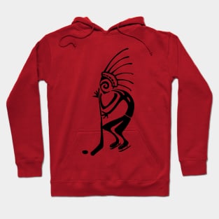 Kokopelli hockey black Hoodie